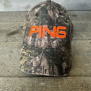 PING Golf RealTree Camo Golf Hat Cap SnapBack Camouflage Orange